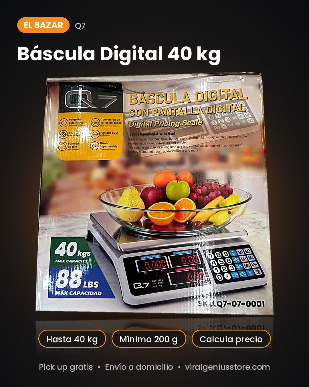 Báscula Digital 40 kg – El Bazar