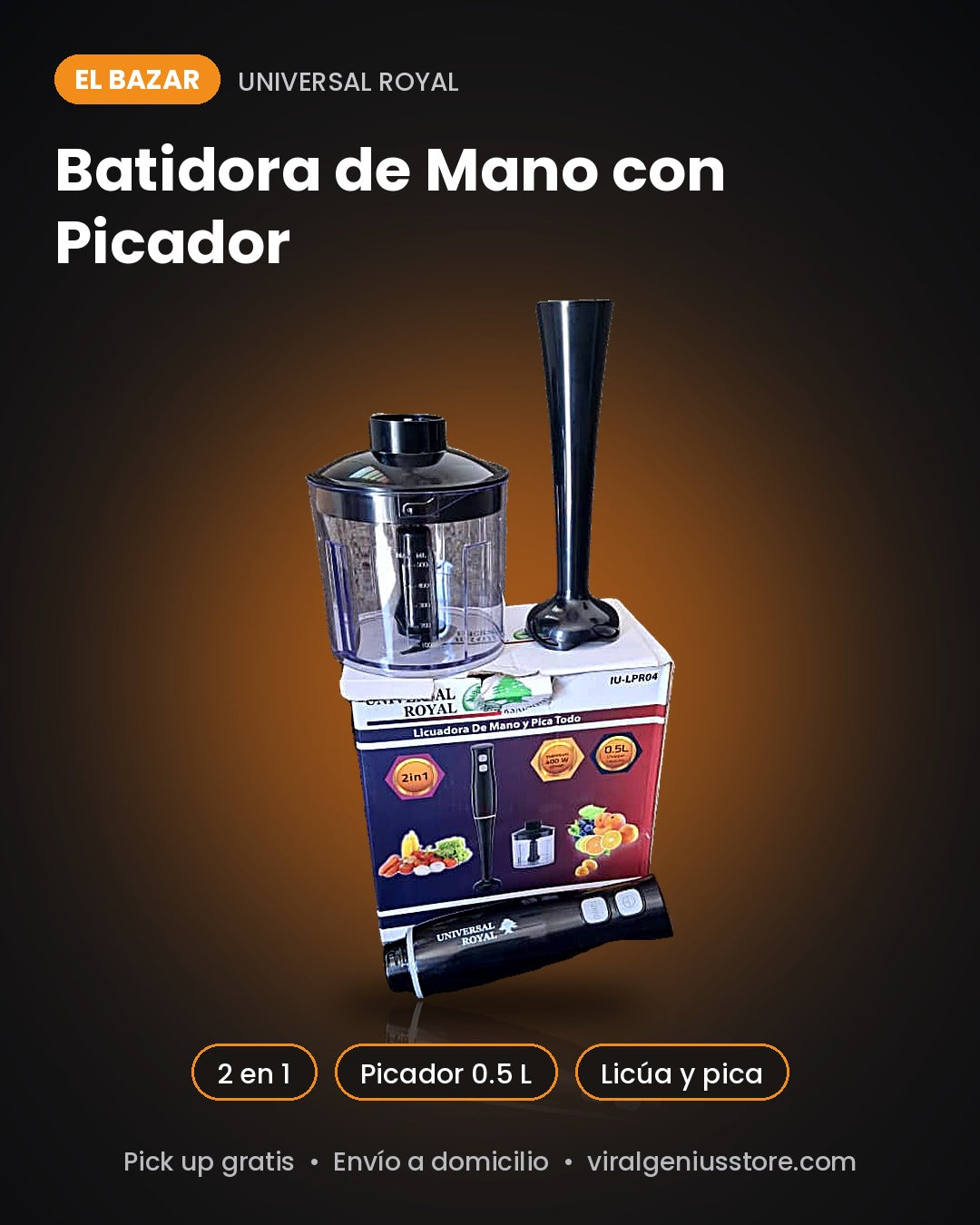 Batidora de Mano con Picador – El Bazar