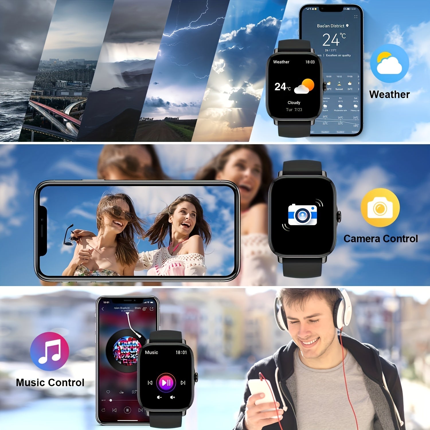 100+ Sports Modes Smart Watch - ViralGenius Store