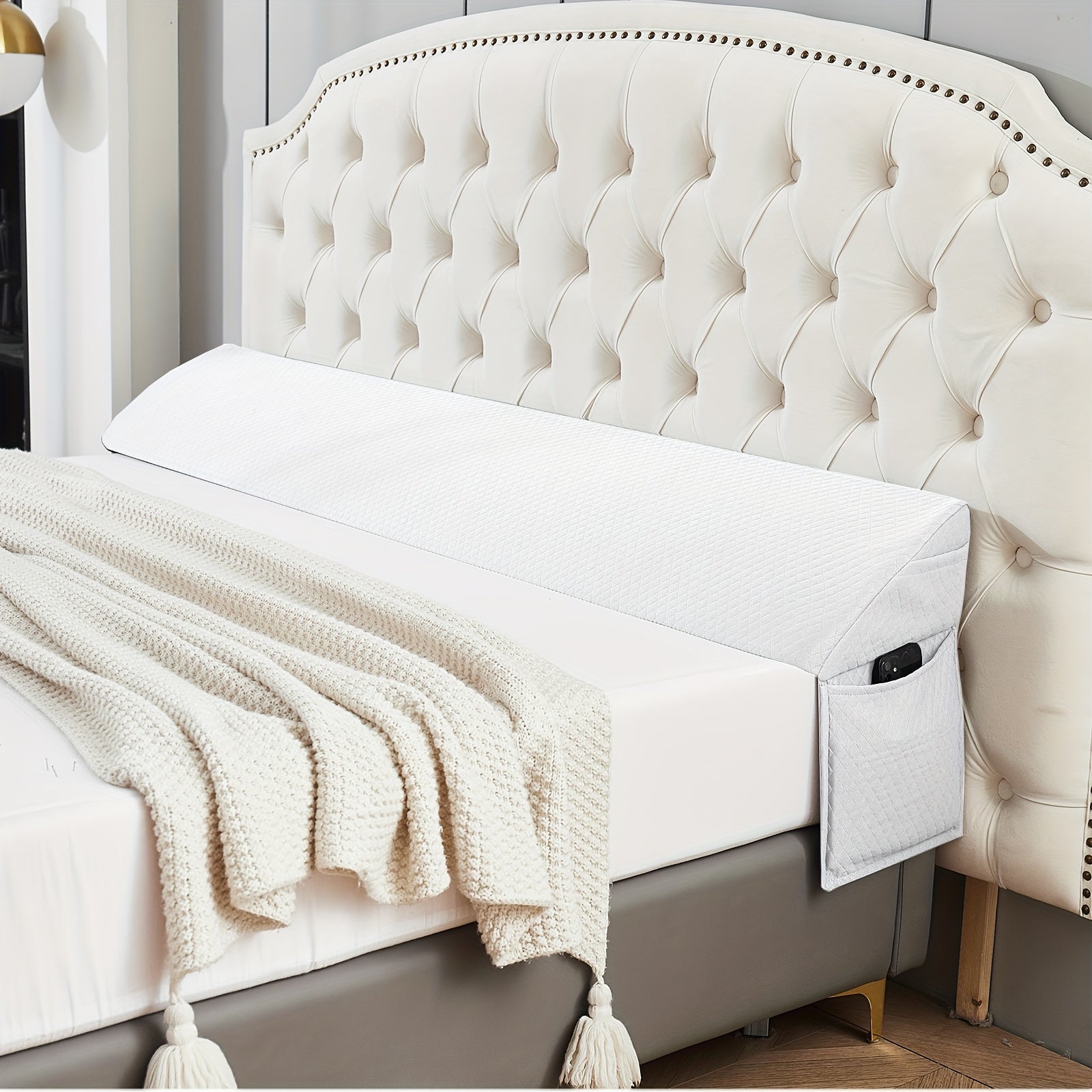 Bed Wedge Pillow - Bed Gap Filler Mattress Wedge Headboard Pillow Close The Gap Between Your Headboard or Wall for Sleeping Backrest Pillow - ViralGenius Store