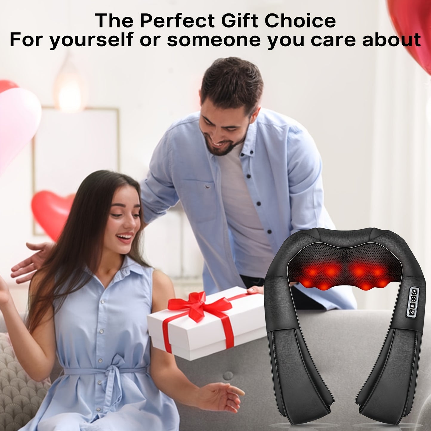 Shiatsu Back and Neck Massager with Heat, Electric 4D Massager Neck and Shoulder Massager, Deep Kneading Massage Pillow for Body Muscle, Use at Home, Office, Car- Best Gifts for Women Men Mom Dad, Valentine's Day Gift, Mother - ViralGenius Store