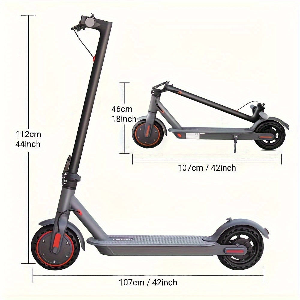 LADPED Electric Scooter, 350W 36V 5.2AH-10.5AH, 8.5" Solid Tires, 19 Mile Range And 3 Modes, High Speed for Teens And Adults, Foldable And Height Adjustable, Designed for Beginners- Ideal for City Streets, Parks, Or Campus Pa - ViralGenius Store