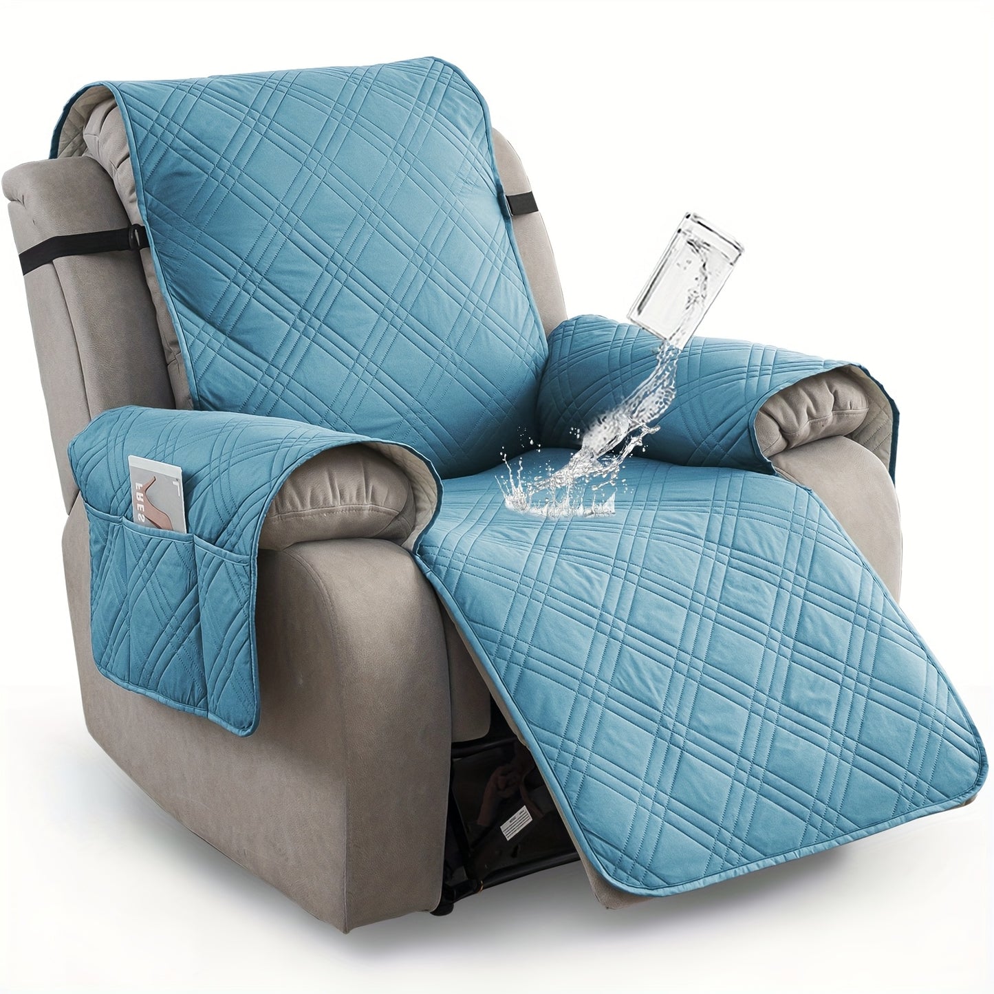 1Pc 100% Waterproof Recliner Chair Cover, Non Slip Recliner Covers For Recliner Chair With Pocket, Pet Scratch-Resistant Sofa Slipcover, Washable Furniture Protector, Easy To Install For Living Room, Home Decor, Halloween Dec - ViralGenius Store