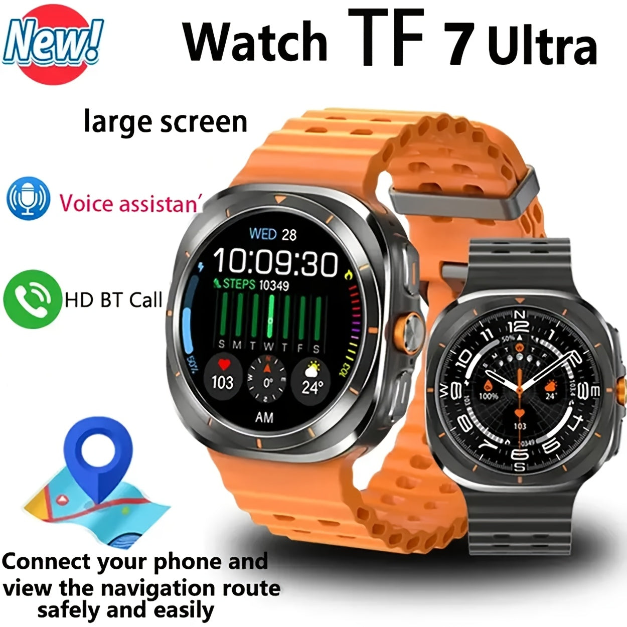 Smartwatch, 1.45-inch Large Screen Advanced Fitness Tracker With Exercise Recording, Message Push, Sleep Monitoring, Stopwatch, Camera Control, Music Control, Multi-Language Support - Full-Screen Touch Answer/Make Call, Styli - ViralGenius Store