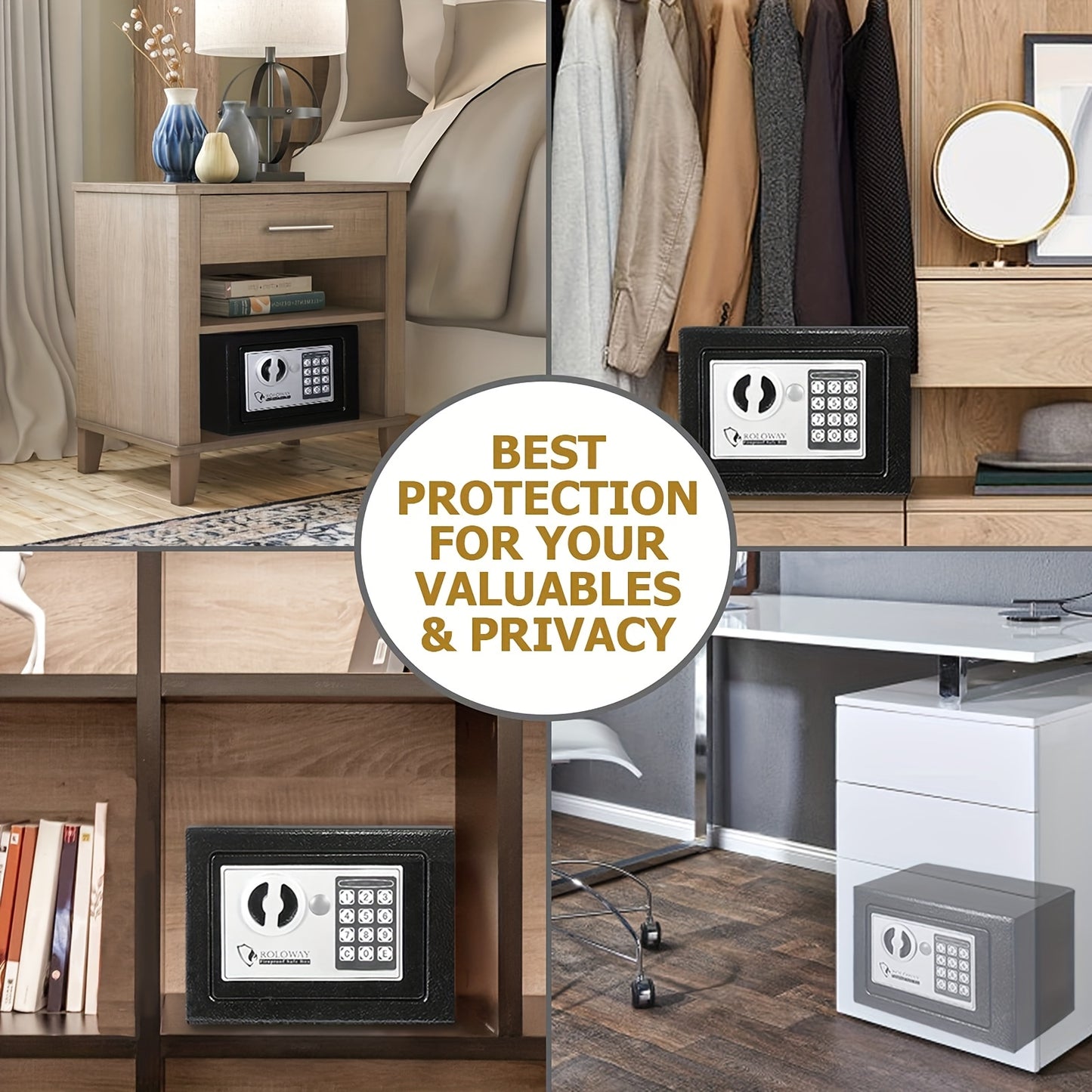 High-Security Fireproof Safes With Complimentary Fire -Resistant Bag | Premium Protection For Documents, Valuables, And Essentials | Available In Multiple Sizes To Suit Diverse Needs - ViralGenius Store