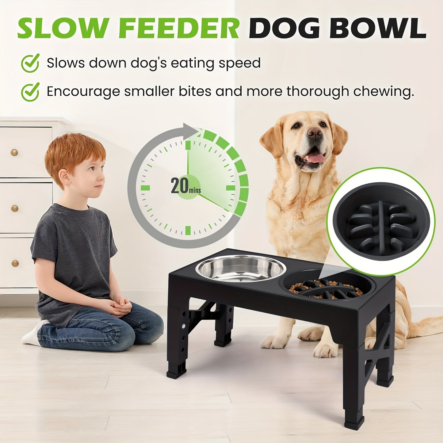 Elevated Dog Bowls Adjustable