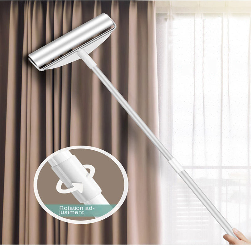 [Efficient Pet Hair Remover] 49" Adjustable Long Handle Pet Hair Removal Roller - Efficient Lint and Dust Cleaning Tool for Home, Sofa, and Pet Surfaces - White with Tear-Off Design