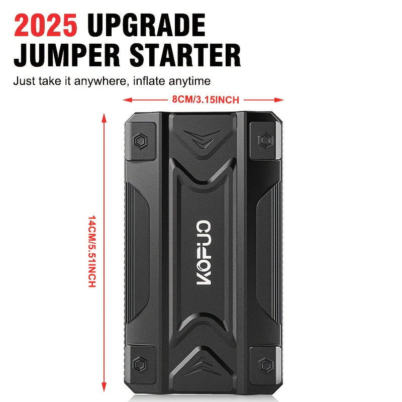 Portable Car Jump Starter Emergency Power Bank - 12V Battery Booster Charger for 1.59gal Gasoline And 1.32gal Diesel Engines - with Flashlight - for Cars, Motorcycles, SUVs - Safely Jump-Start A Dead Battery In Seconds, Carga - ViralGenius Store