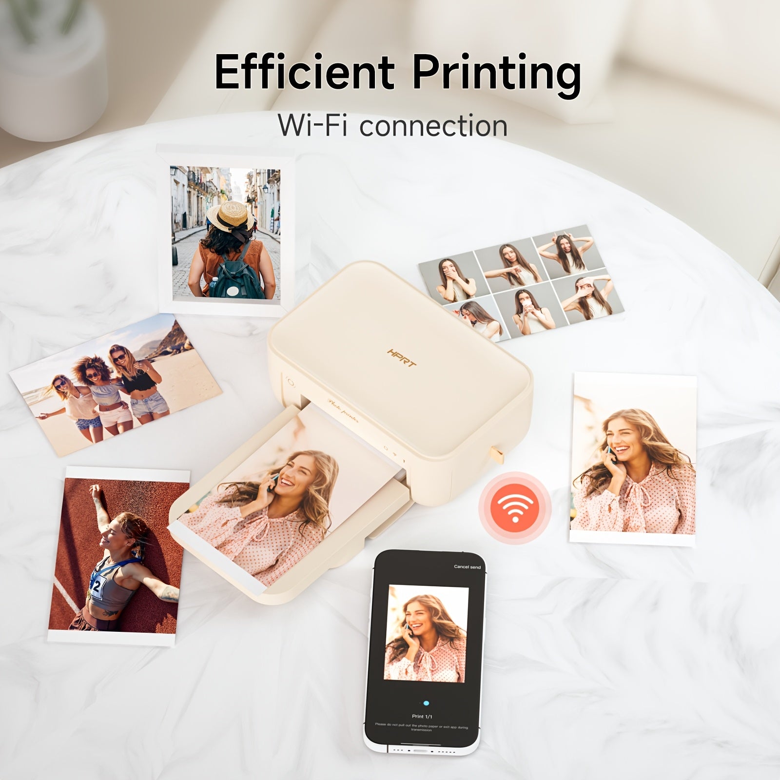 [Wireless Photo Printer] Wi-Fi Wireless 4x6 Photo Printer | +20 Sheets & 1 Ribbon, Instant Picture Printer For iPhone, Android, Smartphone, AR Video Printing, Portable Thermal Dye-Sublimation Printer For Home Use - ViralGenius Store